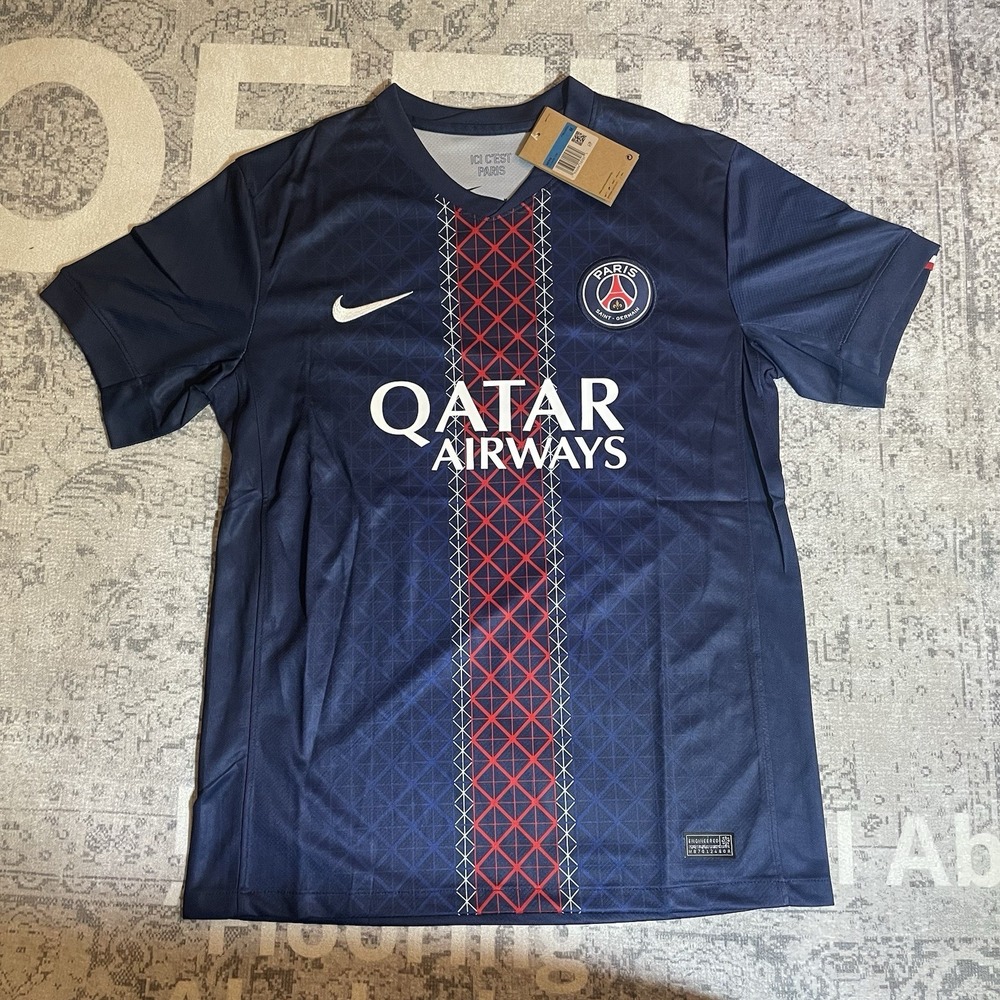 Nike Paris Saint-Germain PSG Qatar Airways Jersey Short Sleeve Men's M